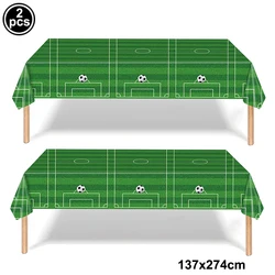Soccer - Themed Rectangular Tablecloth - Perfect for Birthday Celebrations and Game Day Gatherings (Light green)