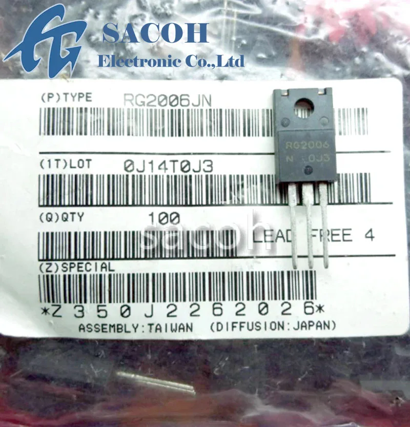 5-Piece RG2006LN / RG2006 TO220F-3 Transistor Or Regulator Chip Lot - Electronic Components 7 thumbnail image