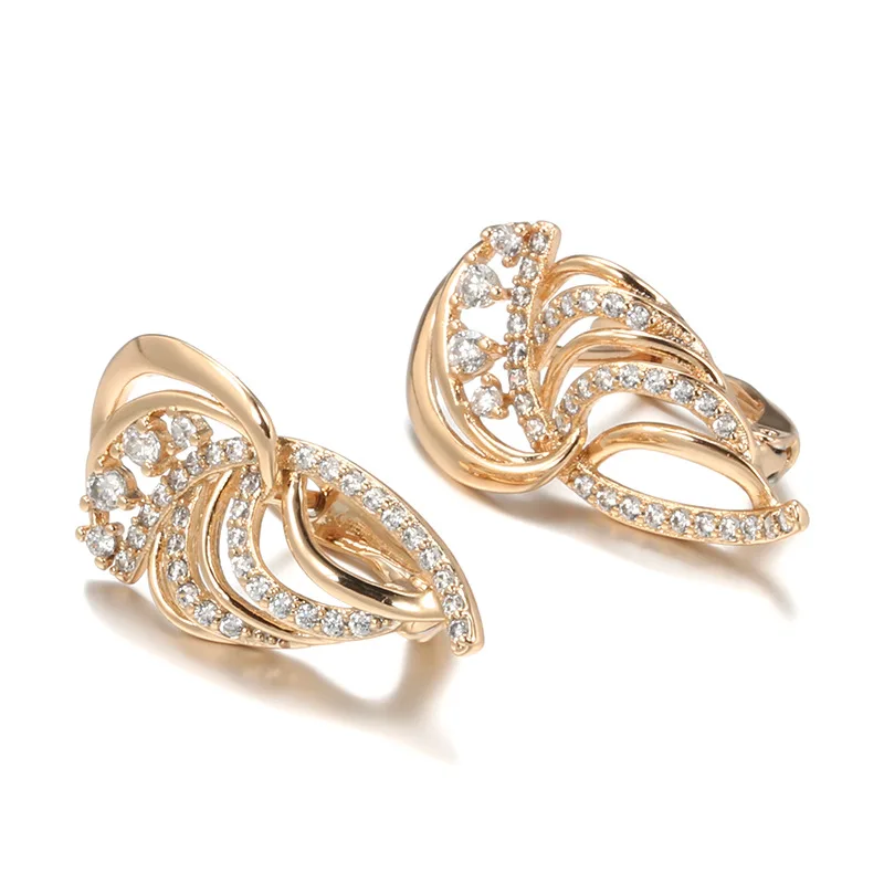 Solid 14K Gold Jewelry Earring Women Fine Aros Mujer Oreja Earrings for Women Orecchini 14 K Yellow Gold Bizuteria Jewelry - 4