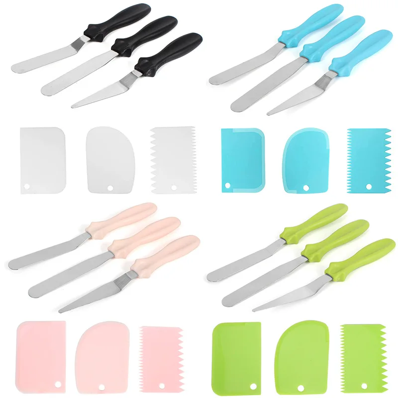 6pcsStainlessSteelCakeCreamSpatulaButterIcingSmootherKitchen