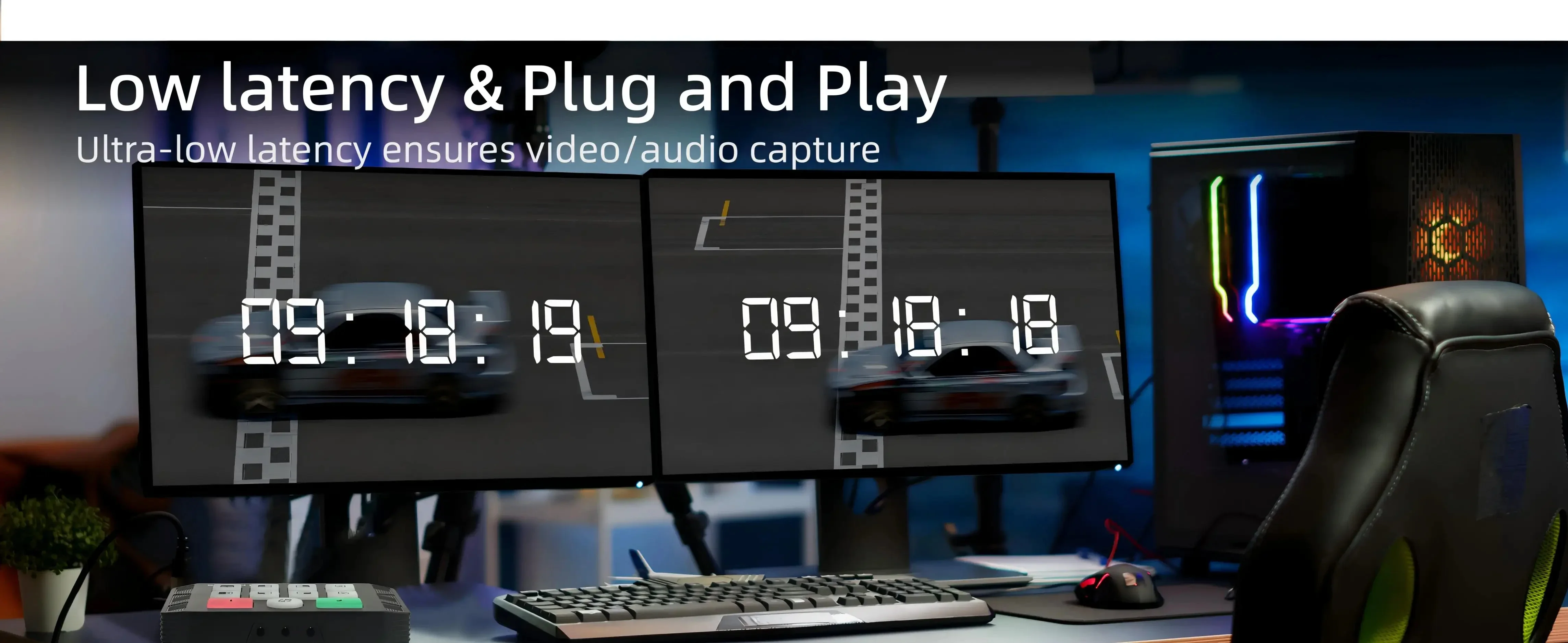 OSEE Gostream M2 2 Channel Dual Bit 4K Dual Screen 3.5mm Audio Input USB 3.0 HDM