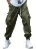 Plus Size Spring Summer Men Casual Cargo Pants Pockets Black Loose Out Door Elasticity Sports Oversize Pants 46 48 50 52 6
