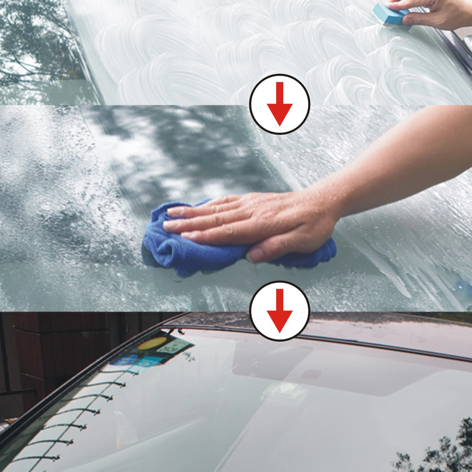 20g Car Windshield Oil Film Remover Auto Glass Polishing Degreaser Bathroom Glass  Cleaner Car Window Oil Film Clean Polish Paste