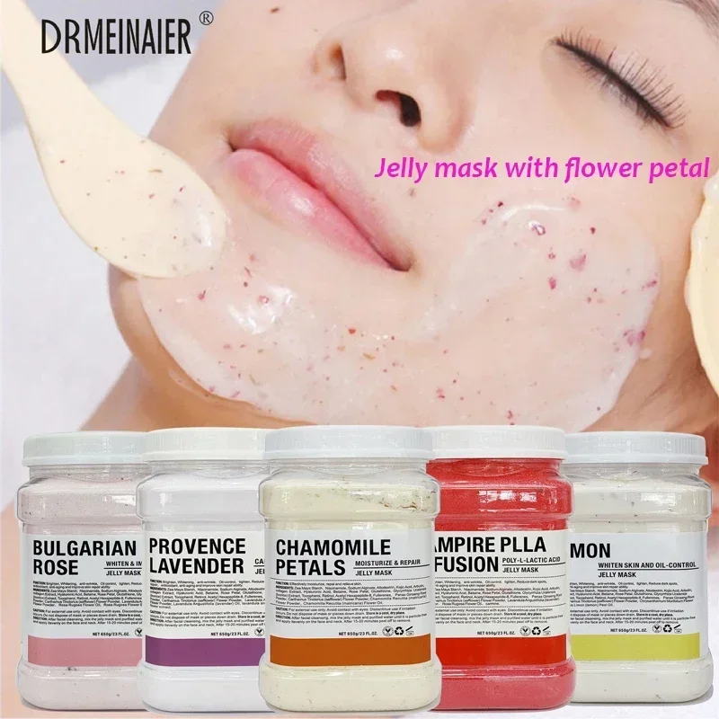 650g DIY Facial Mask Crystal Flower Petal Rose Mask Powder Vampire Hydro Jelly Mask Powder Anti-aging Brighten Peel Off