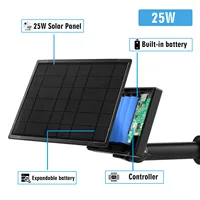 Мини-солнечная панель 25 Вт, установка аккумулятора 18650, уличное водонепроницаемое зарядное устройство с USB 12 В постоянного тока, домашний кабель IP66, 4G, Wi-Fi, маршрутизатор, Wi-Fi, камера — изображение 6