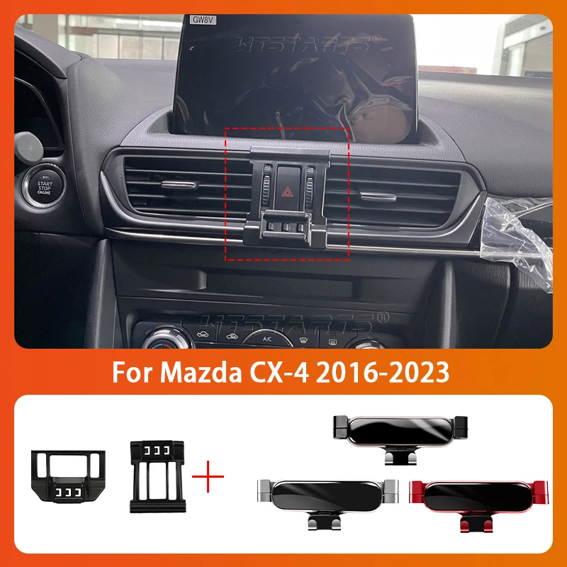 차량용 휴대폰 거치대, 마쓰다 CX-4 2016-2023 360 도 회전 GPS 특수 마..
