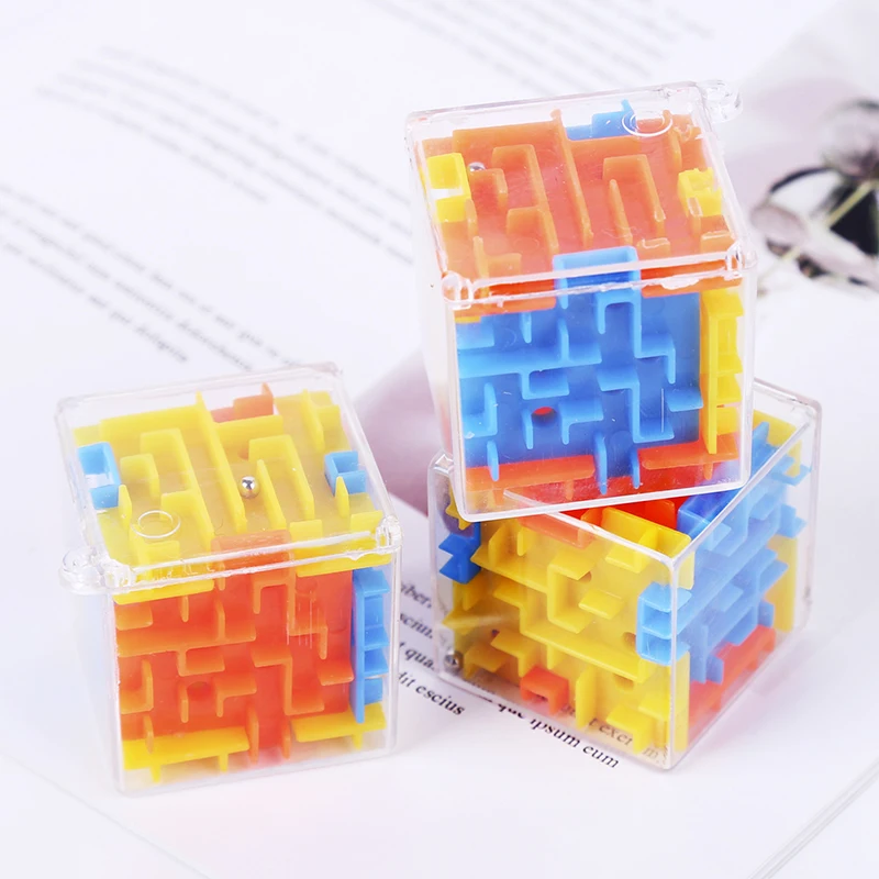 5Pcs Kid's three-dimensional maze Square six-side maze Educational toys 3D Maze Intelligence Toy Children Birthday Party Gift