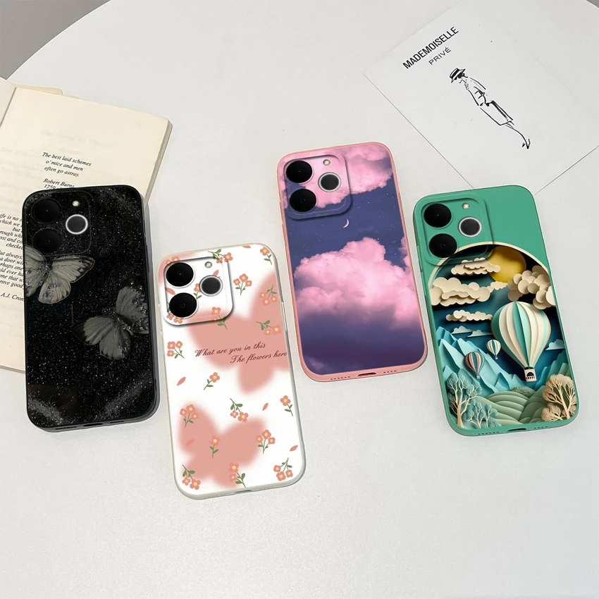 Beautiful Butterfly & Cloud Design Soft Silicone Durable Phone Case Cover