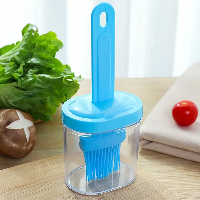 1 Set, High Temperature Resistant Silicone Bottle Brush Portable Barbecue Oil Brush, Random Color