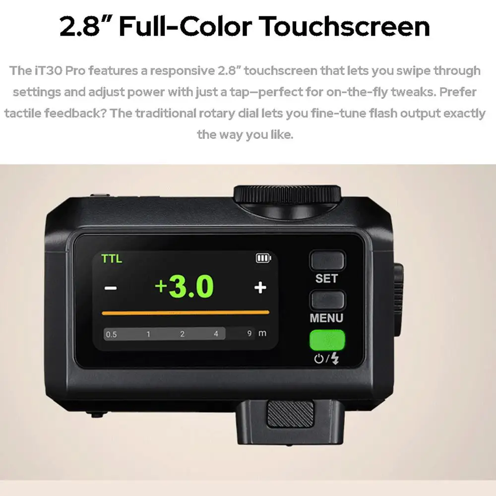 Godox iT30Pro Ultra-Lightweight Mini TTL Flash with 2.4GHz Wireless, HSS 1/8000s