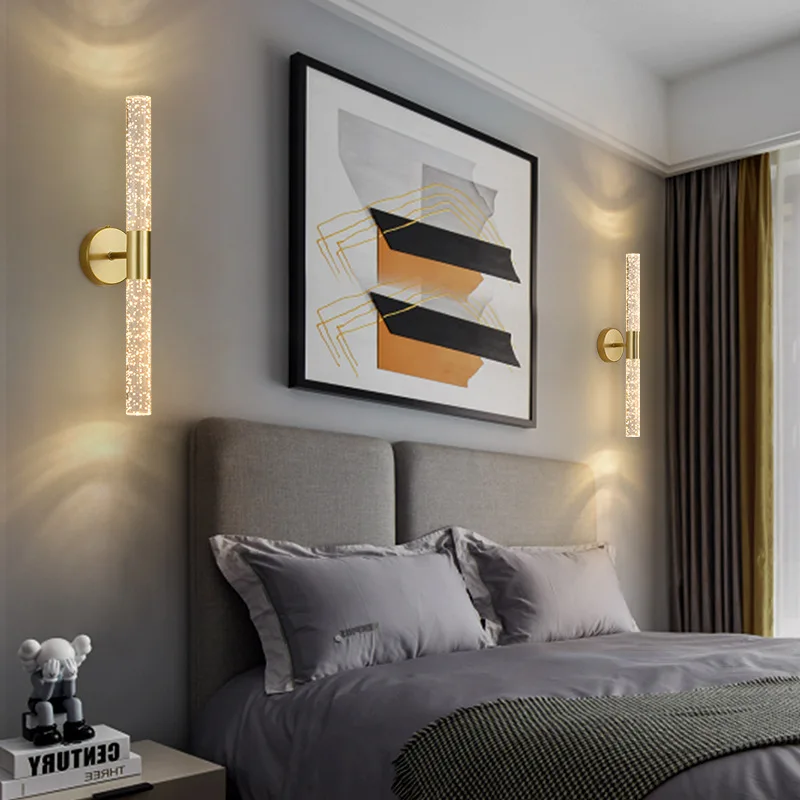 Lampada Da Parete LED Moderna Minimalista In Alluminio E Acrilico – Luce Calda Per Corridoio E Camera, Argento