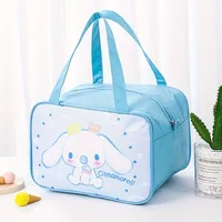 Hello Kitt Sanrio Lunch Storage Bag, Kuromi Cinnamoroll Melody Pattern Portable Handbag,Insulated Reusable Bento Box Storage Bag 2