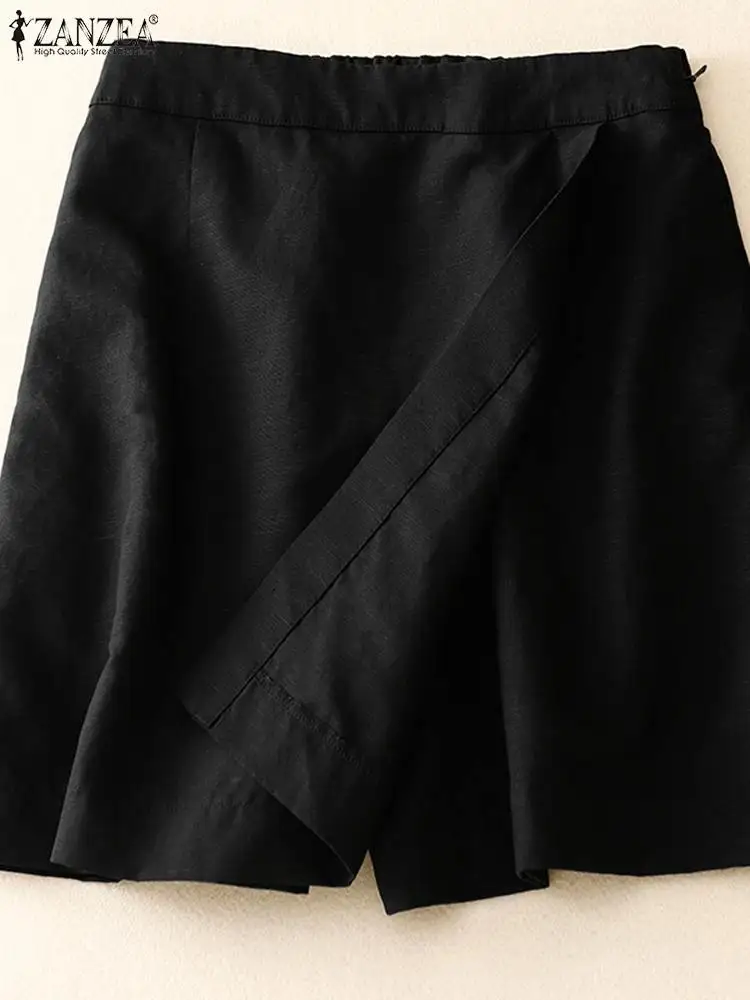 Polyester Summer Sports Shorts for Women Elastic Waist Casual