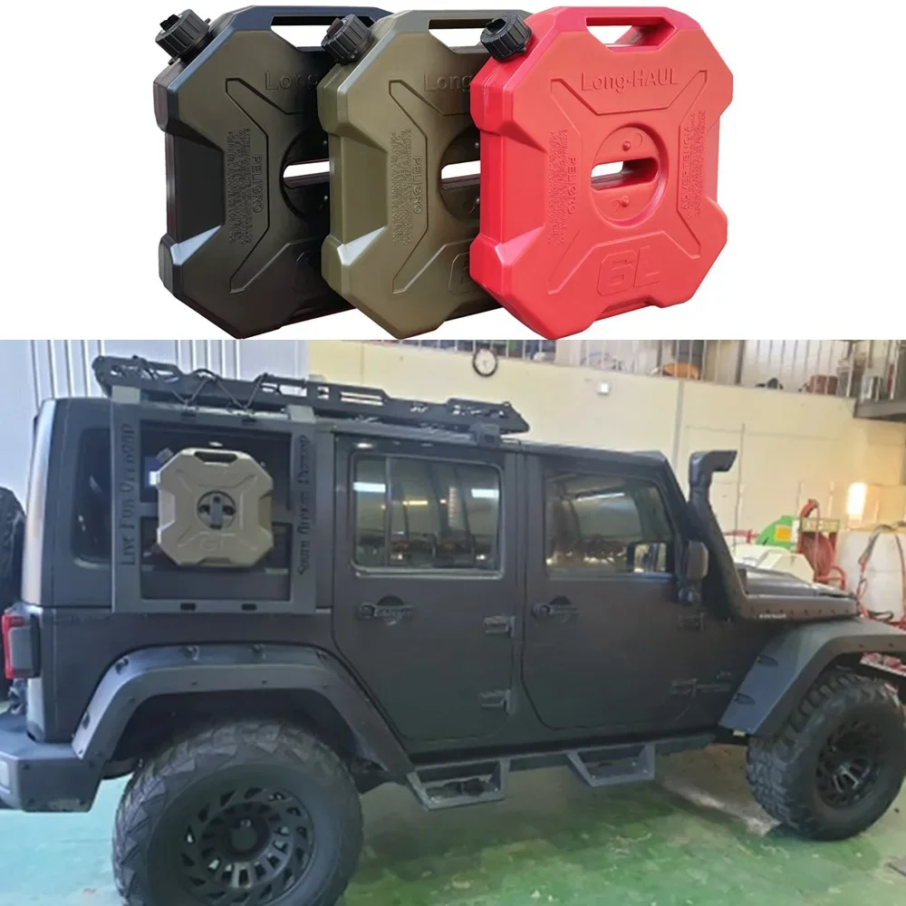 

1pcs 6L Car Spare Fuel Tank Oil Tank For Jeep Wrangler JK JL JT Off-road 4x4 Water Tank Oil Tank For TANK 300 TANK300