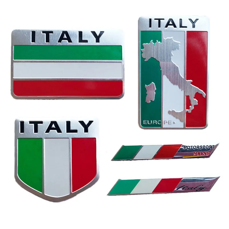 Italy-car-stickers-aluminum-alloy-brushed-car-stickers-personalized
