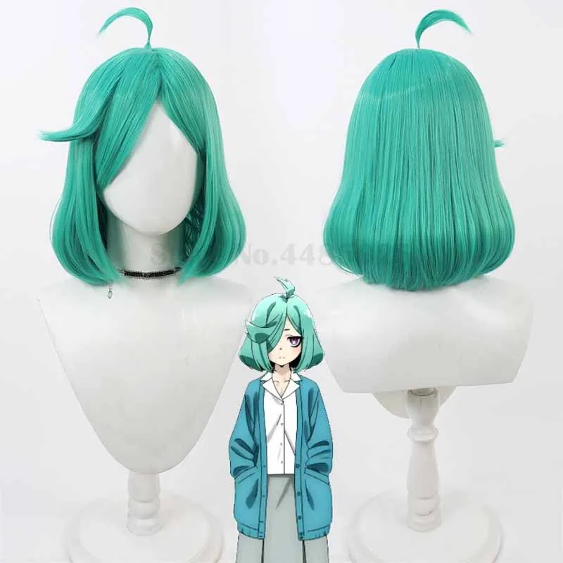 

Halloween Party Accessories Anemo Nemo Cosplay Wig Female Green Short Hair Anime I admire magical girls Role Play Headwear