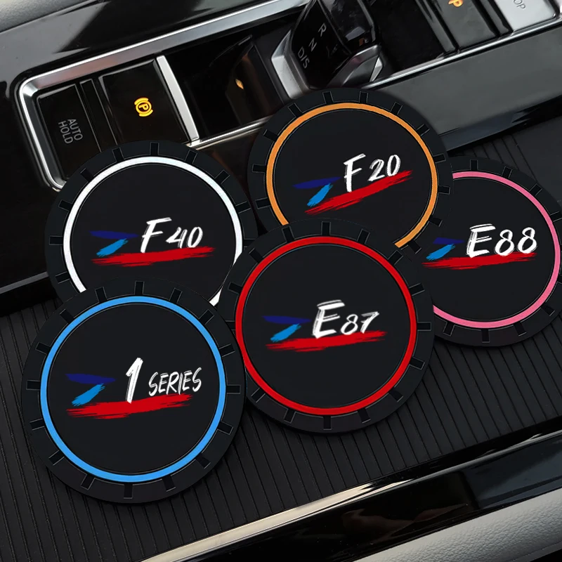 

1Pcs Car Coaster Silcone Water Cup Pad Anti Slip Mat Proof Cover For BMW Series 1 e87 e88 f40 f20 f21 125i interior Accessories