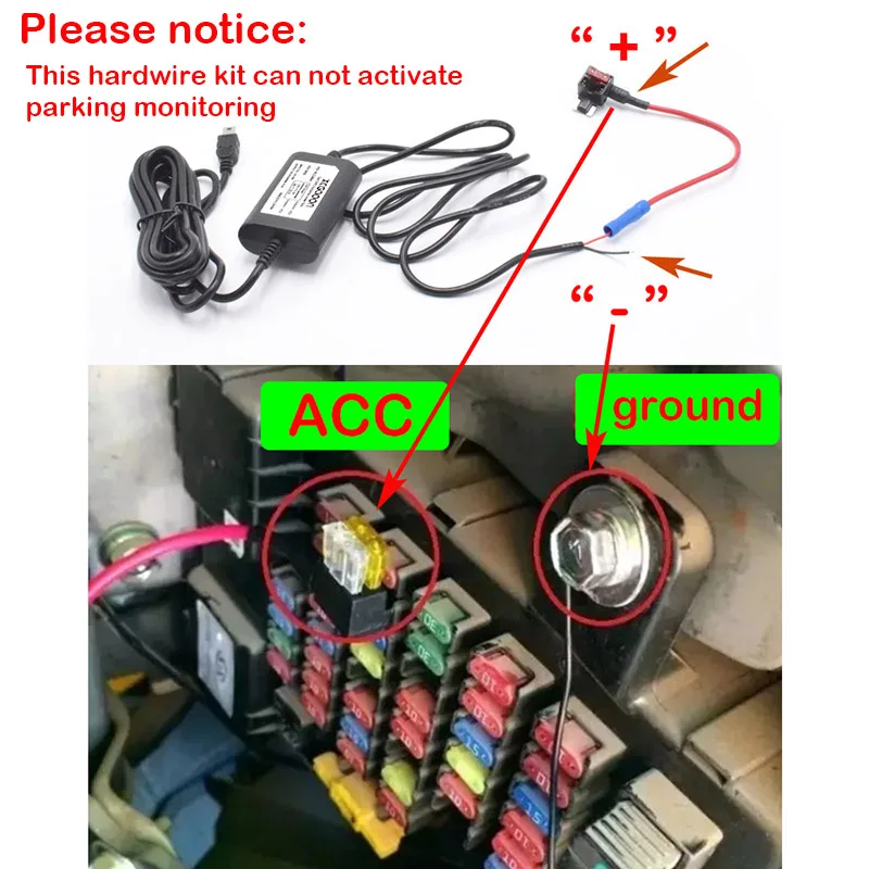 รูปสินค้า สายชาร์จกล้องรถยนต์ 5V 2A พร้อม Micro & Type-C 3 เมตร