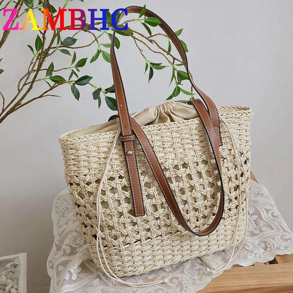 Cute Ice Cream Rattan Bag Handbags Bohemian Wicker Woven Straw Bag Hollow  Funny Purses for Women 2022 Shoulder Bags Beach Bags - AliExpress