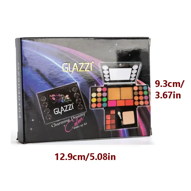 Mini Travel Makeup Palette Kit - 37 Colors Eyeshadow Blush  Lipstick Set