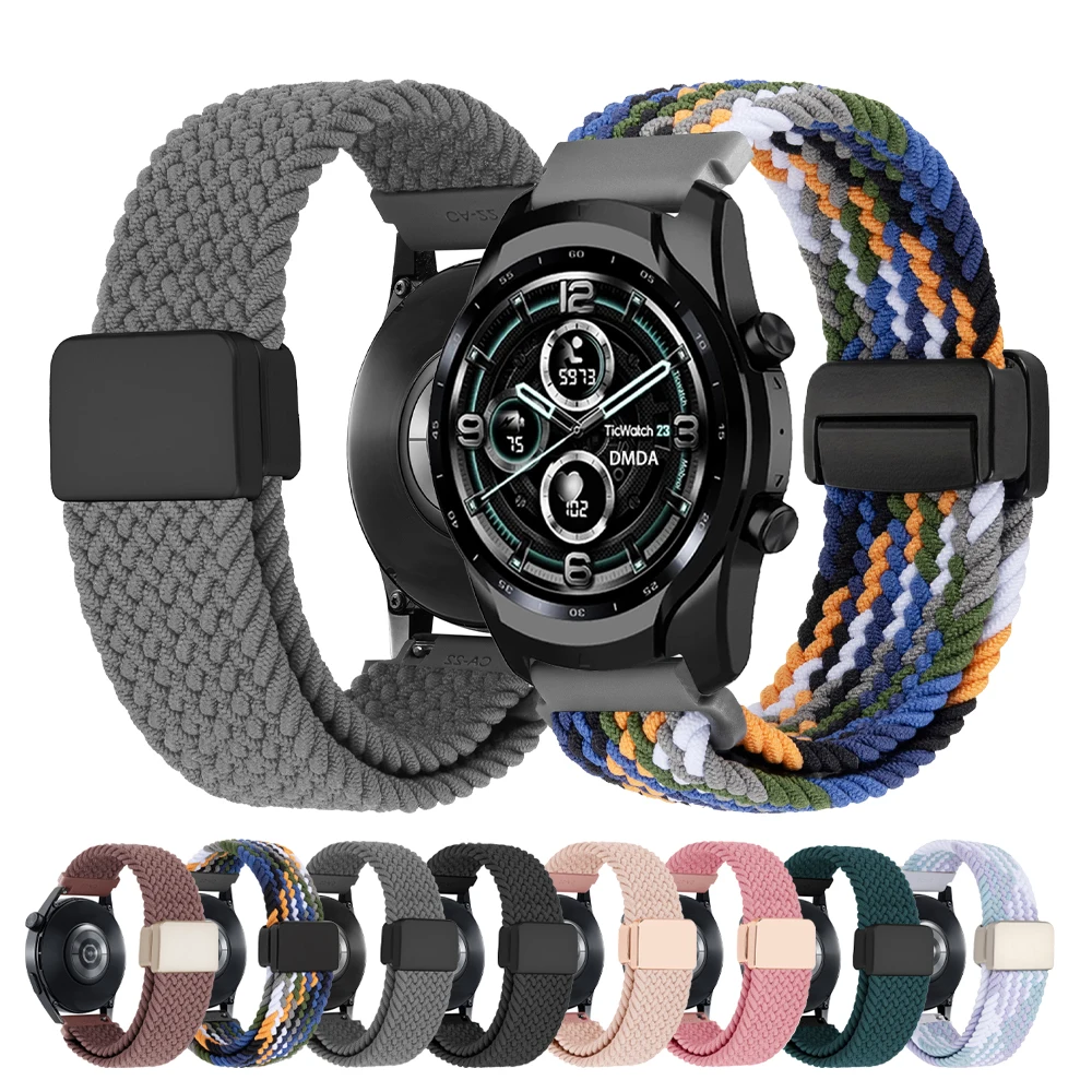 Magnetic Nylon Braided Watch Band, 20mm/22mm
