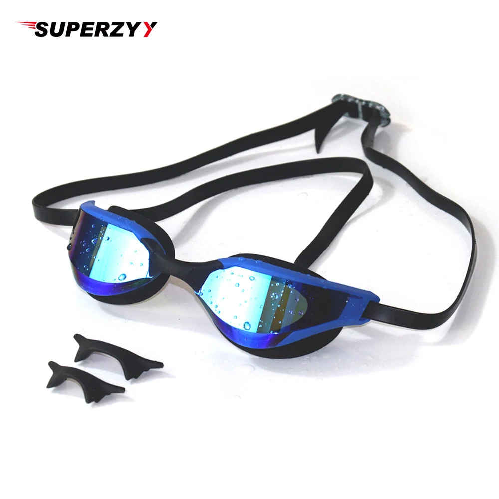 

SUPERZYY Professional Goggles Anti-Fog UV Protection Adjustable Swimming Goggles Men Women Waterproof Swimming Glasses Eyewear