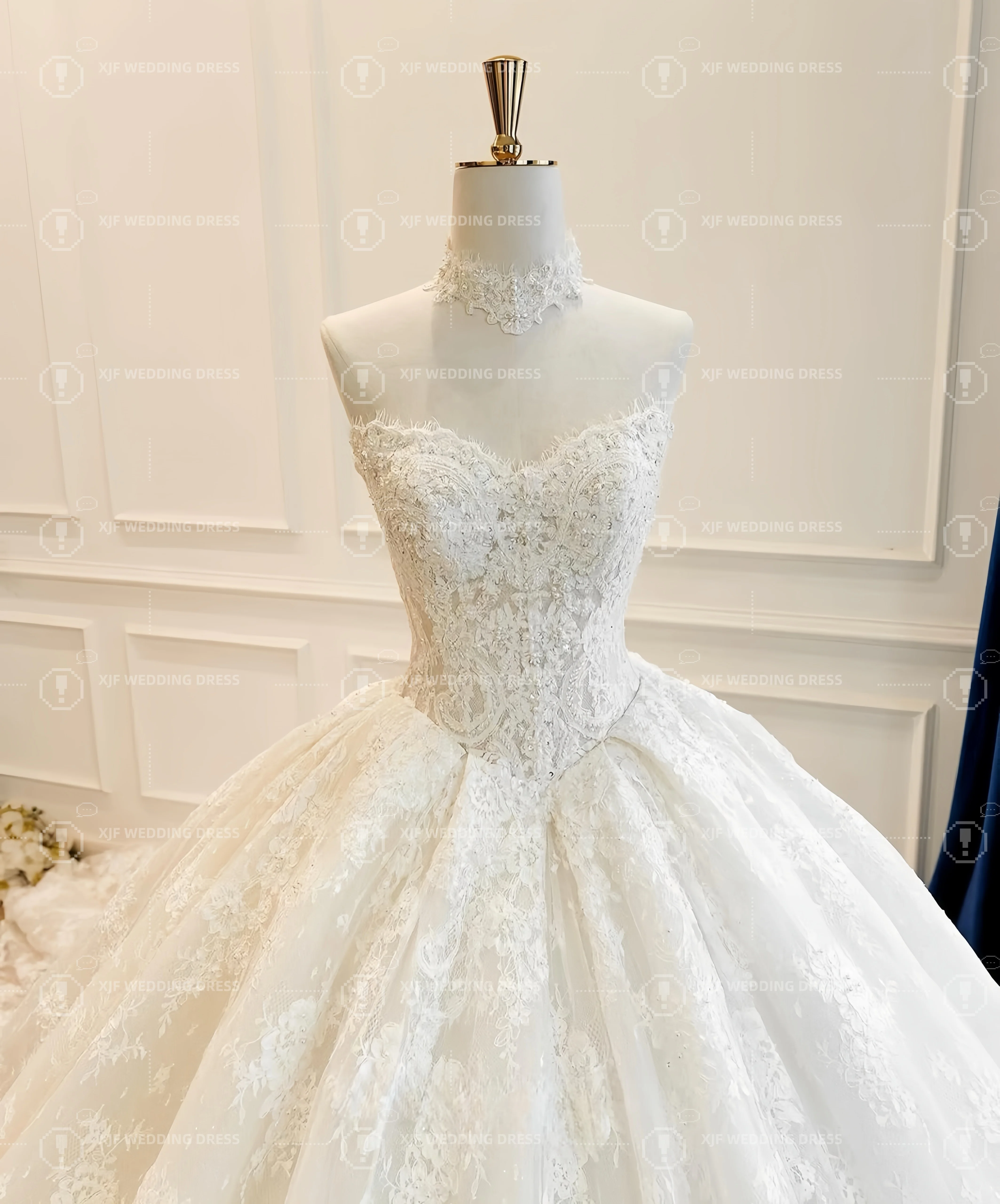 Customized Strapless Sleeveless Ball Gown Lace Elegant Wedding Dress Vestidos De Novia Amanda Novias Amanda Novias Official
