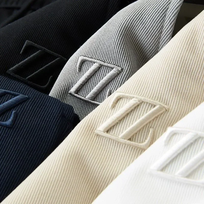 New Men's Fine Embroidered Casual Pants, Tight Fit, Tied Feet, Sporty Fashion, High end Quality, Luxury Grade