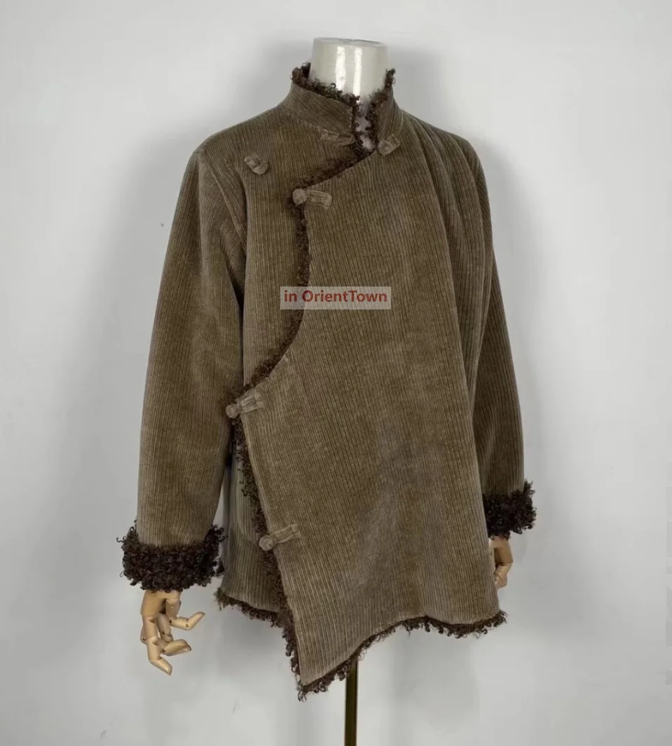 Nepal Bhutan Inverno Cappotto da uomo tibetano Giacca imbottita in