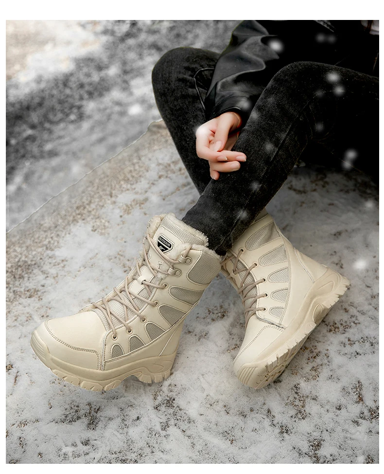 Unisex High Top Warm Plush Snow Boots - true-deals-club