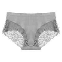 TrowBridge 3 pièces/ensemble culottes pour femmes sous-vêtements en dentelle exquise Lingerie Sexy grande taille slips en Satin de soie douce caleçons doux et confortables 4