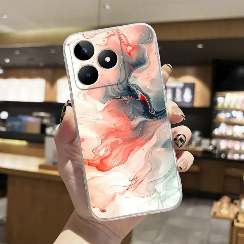Marble Clear Shockproof Silicone Phone Case - Soft TPU Bumper
