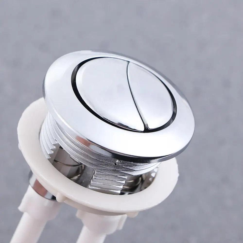 Toilet Water Tank Button Accessory Dual Push Flushing Water Tank Parts with Thread Tank Button Bathroom Fixture Dual Flush Valev Buttons Toilet Button