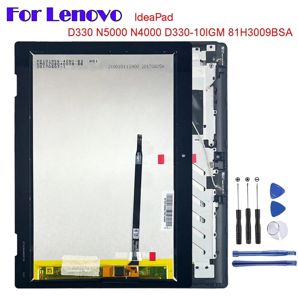 

New For Lenovo IdeaPad D330 N5000 N4000 D330-10IGM 81H3009BSA 10.1'' LCD Display Touch Screen Digitizer Assembly Replacement