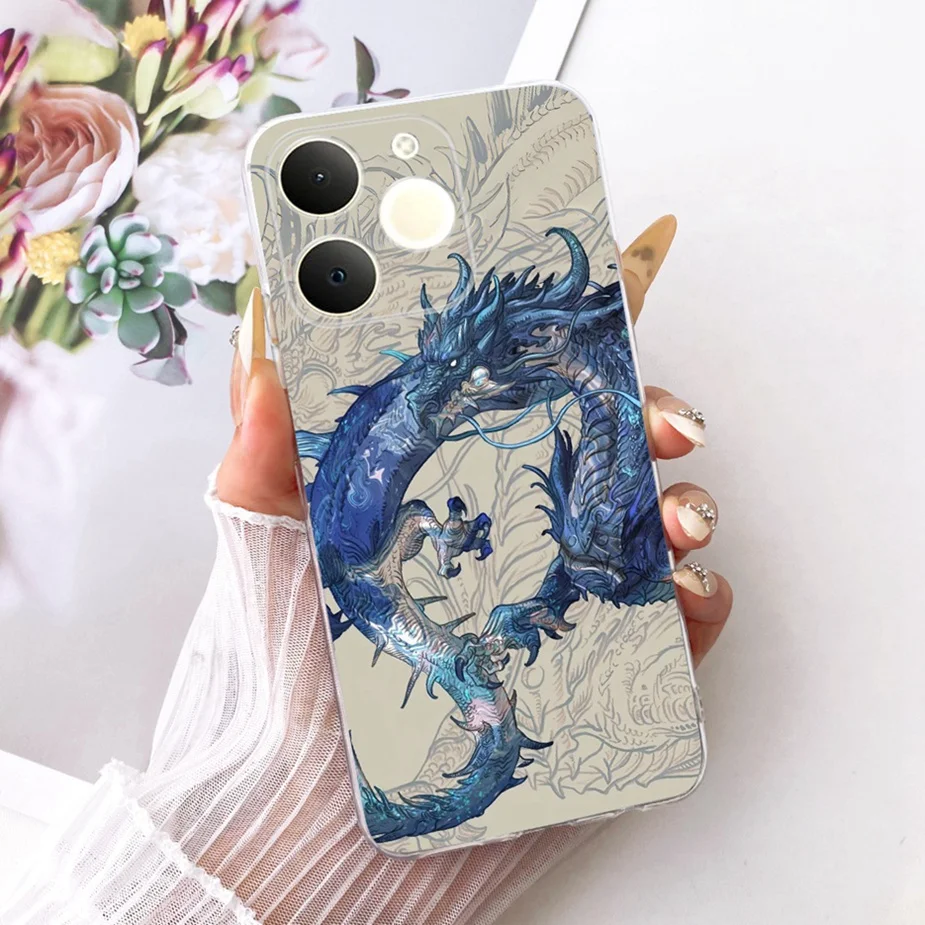 Luxury Lotus Painted Soft Silicone Case - Elegant Protective Cover