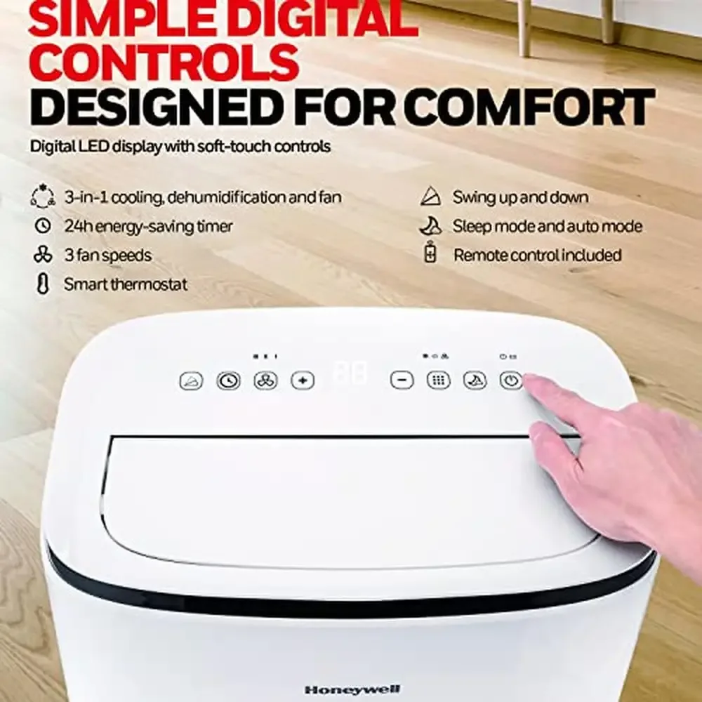 Portable AC Dehumidifier 10000 BTU Bedroom Living Room 450 Sq. Ft. Cooling Remote Control 3