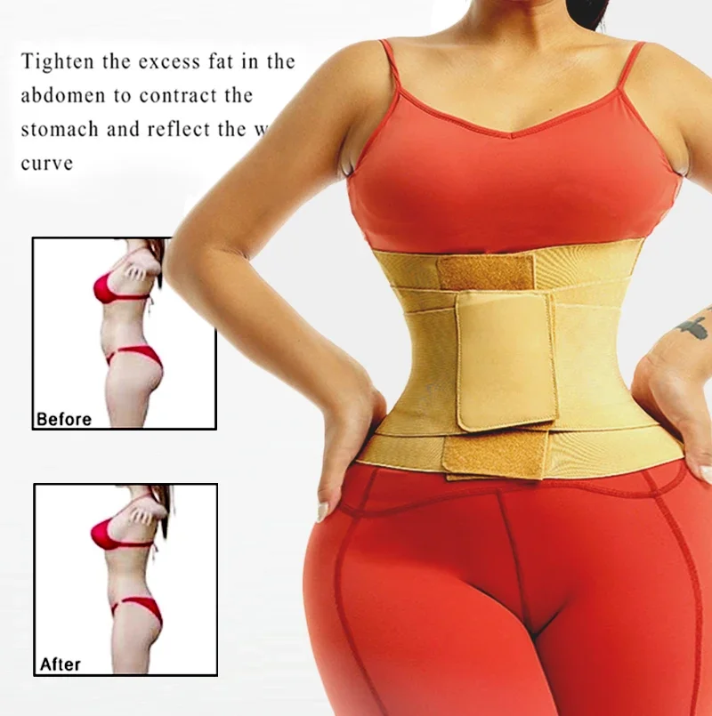 Hot Body Modeling Belt Waist Trainer Tummy Trimmer Sheath Girdles Workout Weight Loss Strap Corset Waist Cincher Wrap Shapewear