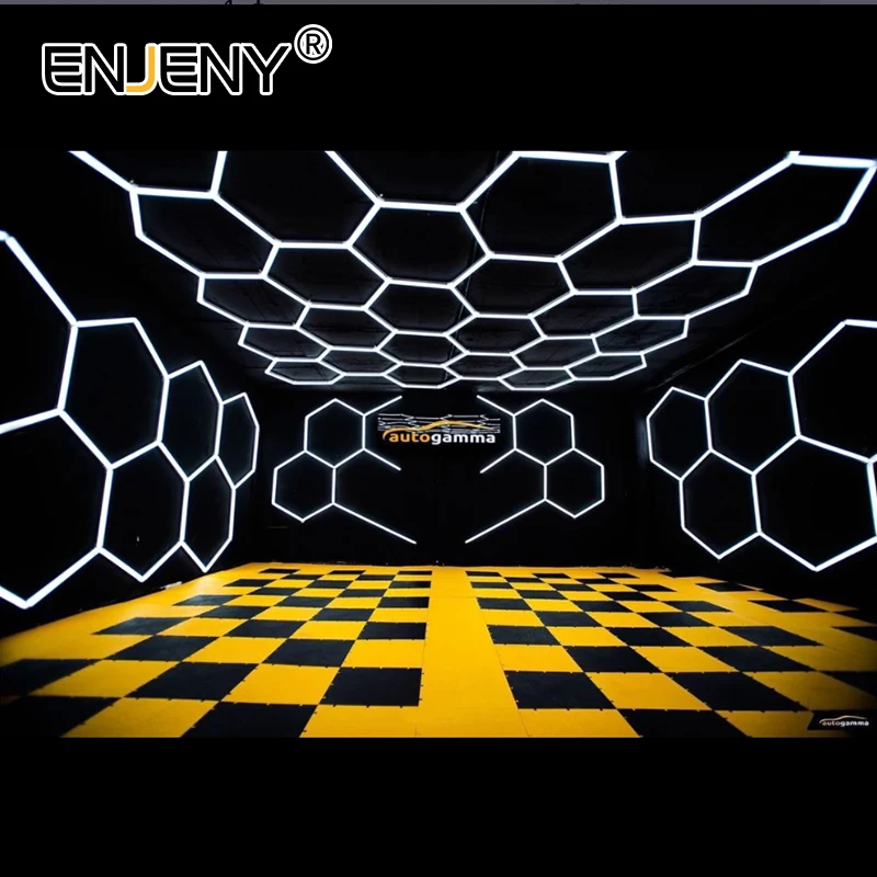 

AC 100-240V Customized Led Panel Honeycomb Hexagonal Wall Night Light Tunnel Ceiling Lamp Car Wash Workshop for Show Room