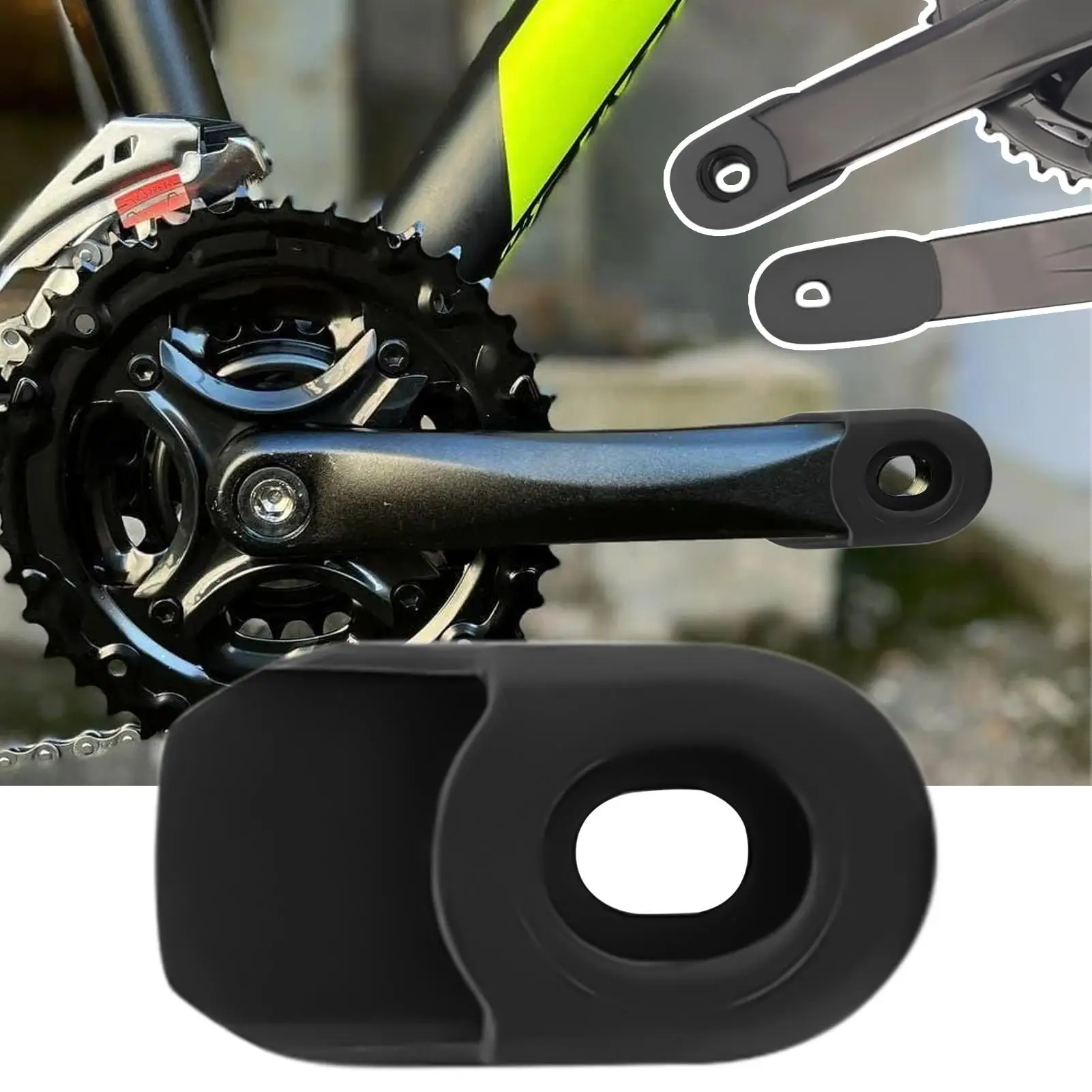 Bike Crank Protector 2-pieces Silicone Crankset Sleeve Anti-wear Pedal Arm Riding Protection For Women Men Cyclists Cycling