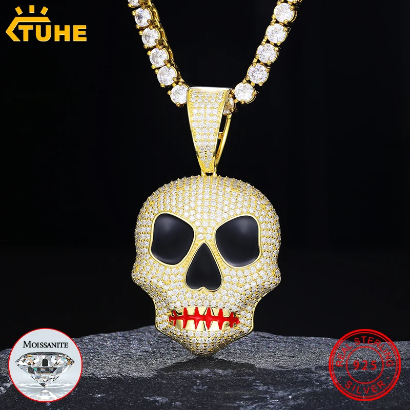 

High Quality Unisex 925 Silver Pendant Necklaces For Men Hip Hop Jewelry Gifts