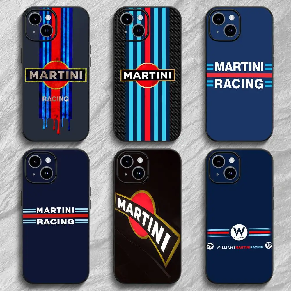 M-Martini Racing Horizontal Stripe Phone Case For 17 12 13 14 15 16Pro ...