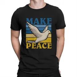 Peace Dove Original TShirts Make Peace Print Men's T Shirt New Trend Clothing Size S-6XL