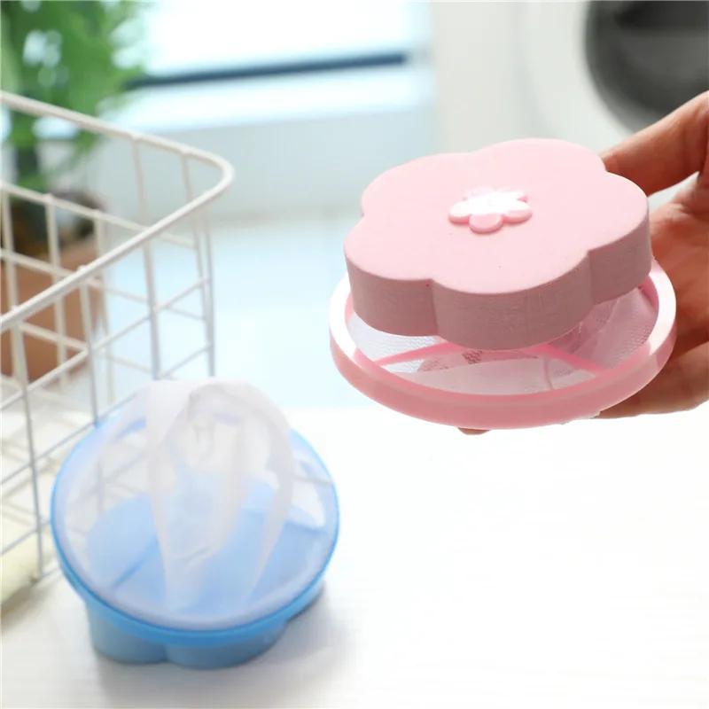 Washing Machine Floating Filter Bag Lint Filter Lint Remover Stain Remover Laundry Balls Wash Balls Plum Shaped Laundry