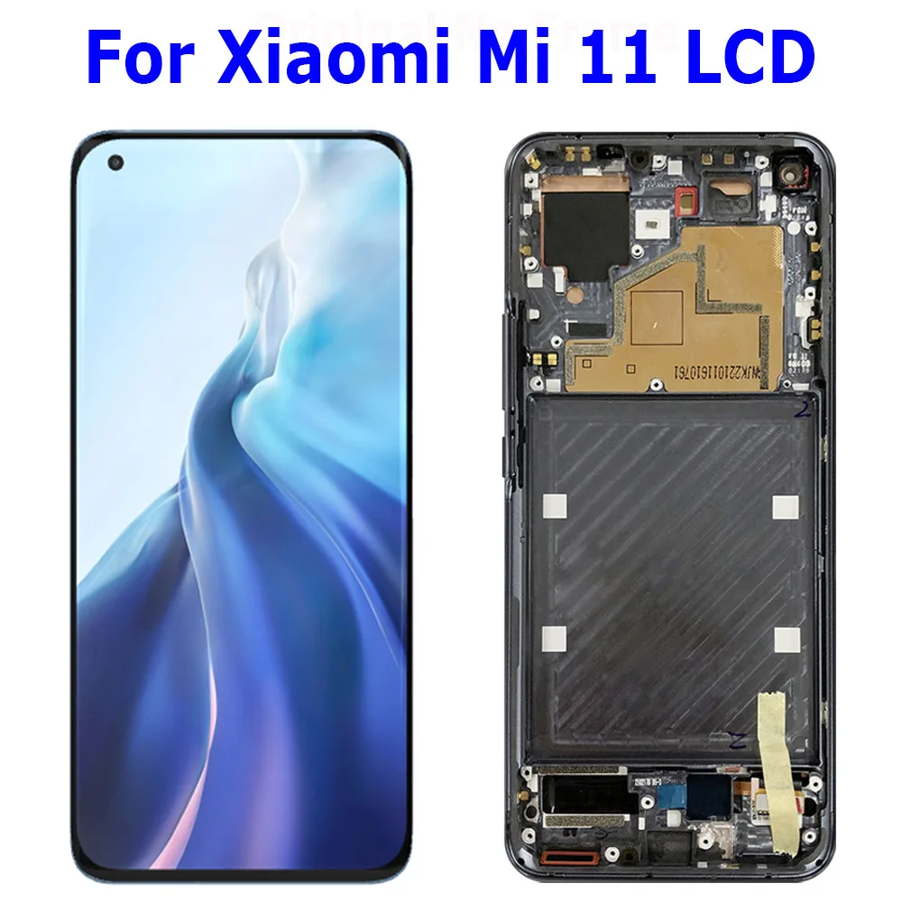 

6.81''OLED For Xiaomi Mi 11 LCD Display Screen Touch Panel Digitizer Replacement Parts For Xiaomi Mi 11 LCD With Frame