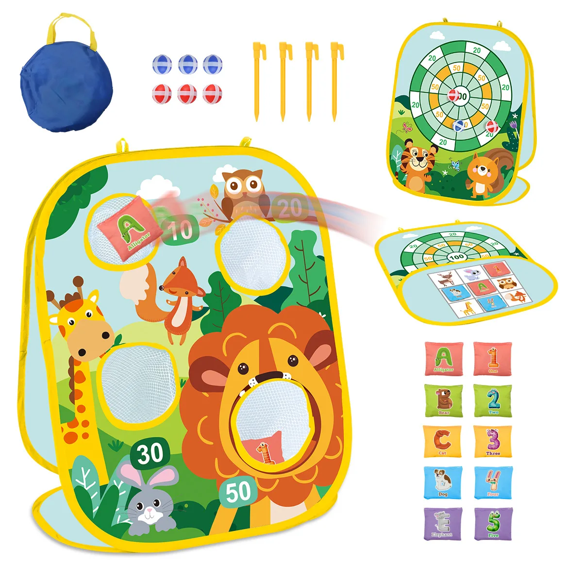 Animal Bean Bag Toss Game Toy Outdoor Indoor Throwing Bag Toss Game ...