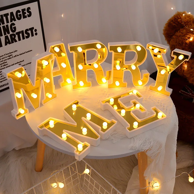 Números Iluminados, Luces De Noche Con Luz LED, Para Decoración De Pared, Letras Iluminadas Para Bodas, Fiestas De Cumpleaños, Navidad, Números, Utilizan Pilas. (7
