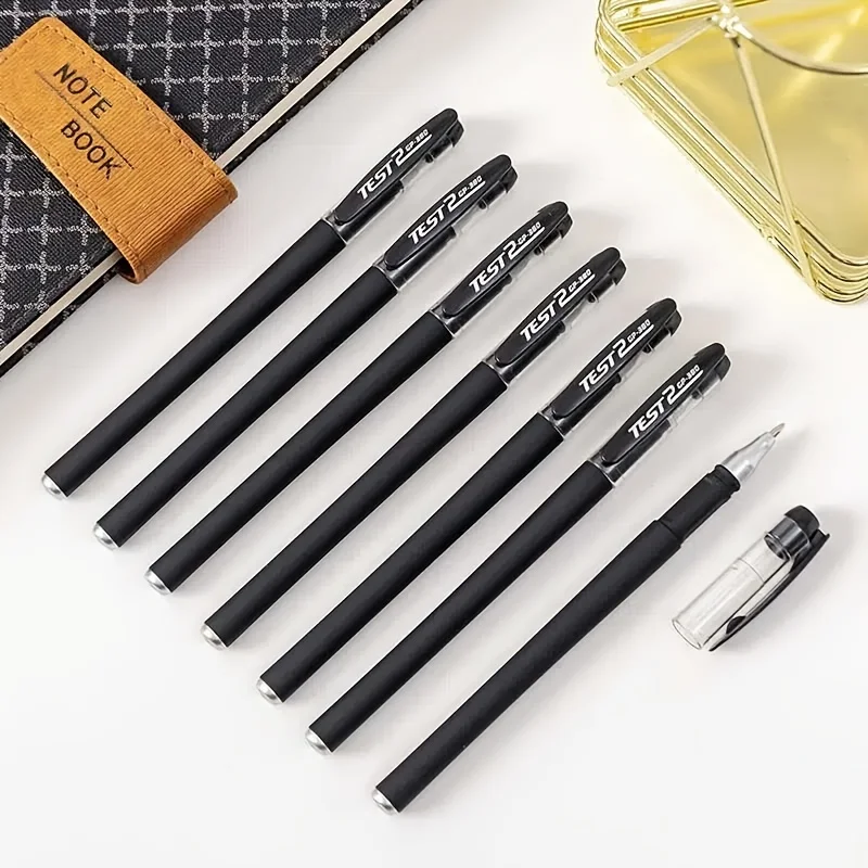 50/100pcs 블랙 젤 펜 부드러운 쓰기 빠른 건조 잉크 사무실 학교 사용 이상적인 선물 학생 전문가 편지지