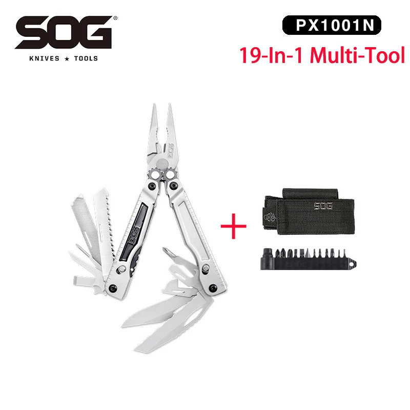 SOG PX1001N 19 Functions Folding Knife Pliers Multi Function Tool Card