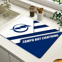 Ice Hockey Sports Exquisite Kitchen Drain Pad Super Absorbent Dinnerware Placemat Desktop Decor Pads Drying Rug Bathroom Mat 2