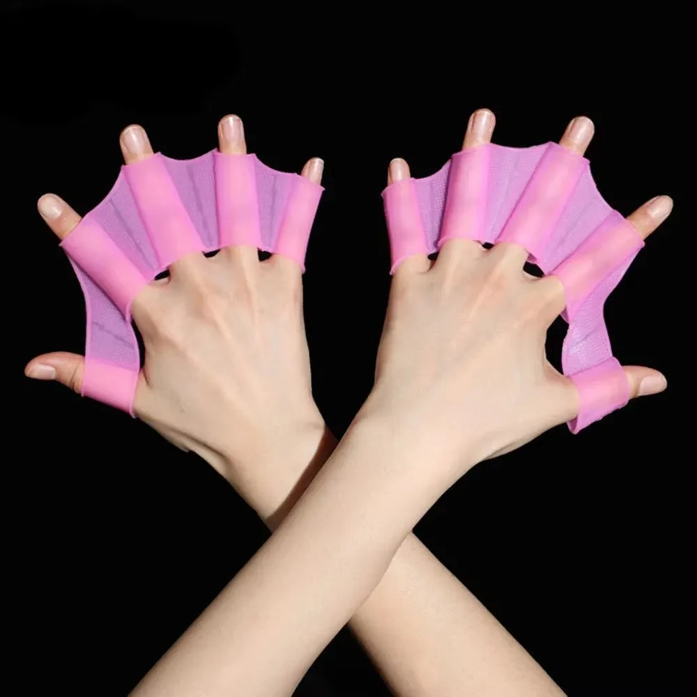Silicone Finger Web Swim Paddles for Enhanced Swimming Performance